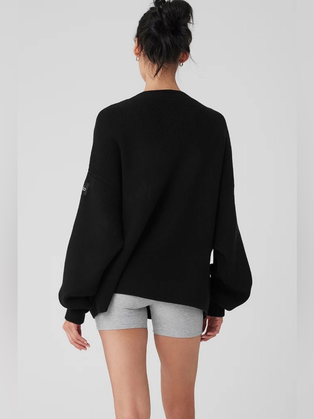 ALO Scholar Cardigan, Black, SMALL - Picture 3 of 8